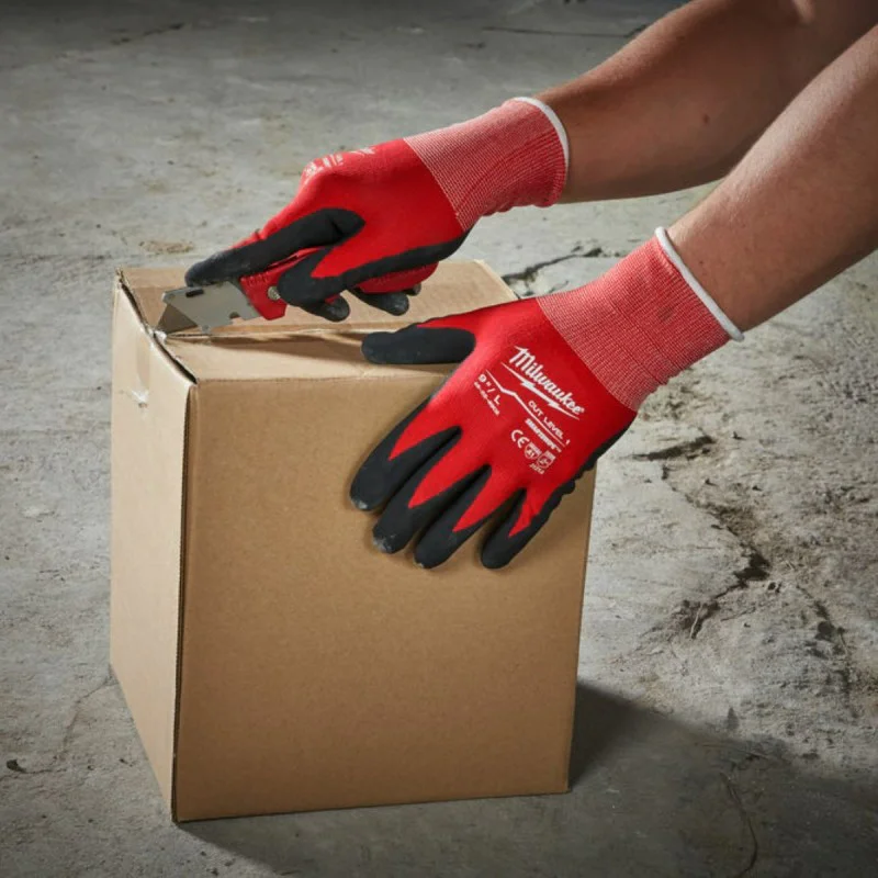 Milwaukee Safety Gloves 4932471416, 8/M anti-shear LEVEL 1