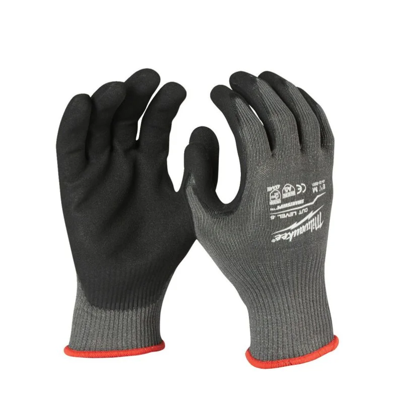 Milwaukee Safety Gloves 4932471424, 8/M anti-shear LEVEL 5