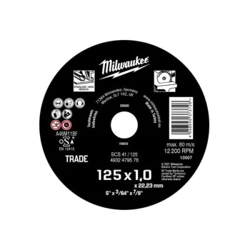 Диск за рязане на метал Milwaukee 4932479578 Inox, ø125x1.0x22.23мм