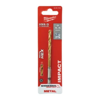 Свредло за метал Milwaukee HSS-G Titanium Red 1/4" HEX 5.5х59/104мм