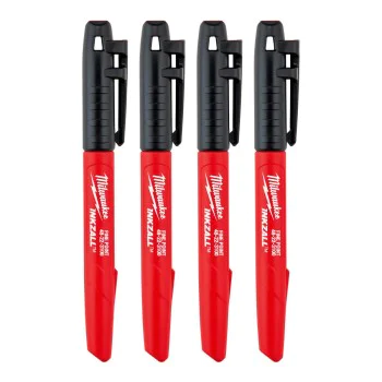 Milwaukee black markers 4932480551 with fine tip INKZALL, 4 pieces