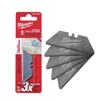 Резервни остриета за макетен нож Milwaukee 48221934, 19х62мм, 5 броя
