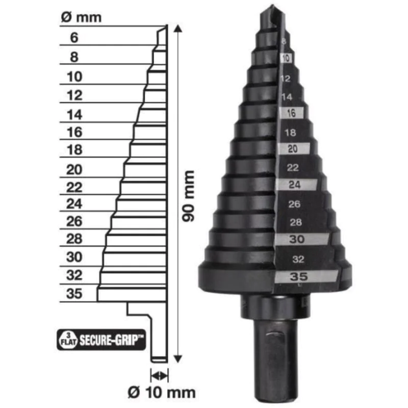 Milwaukee step drill for metal 48899335, 6-35mm