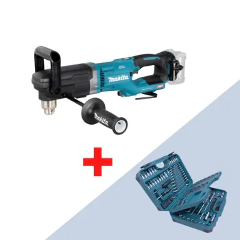 Cordless angle drill Makita DA001GZ, 40V, 136Nm + Gift set Makita E-10883, 221 pieces