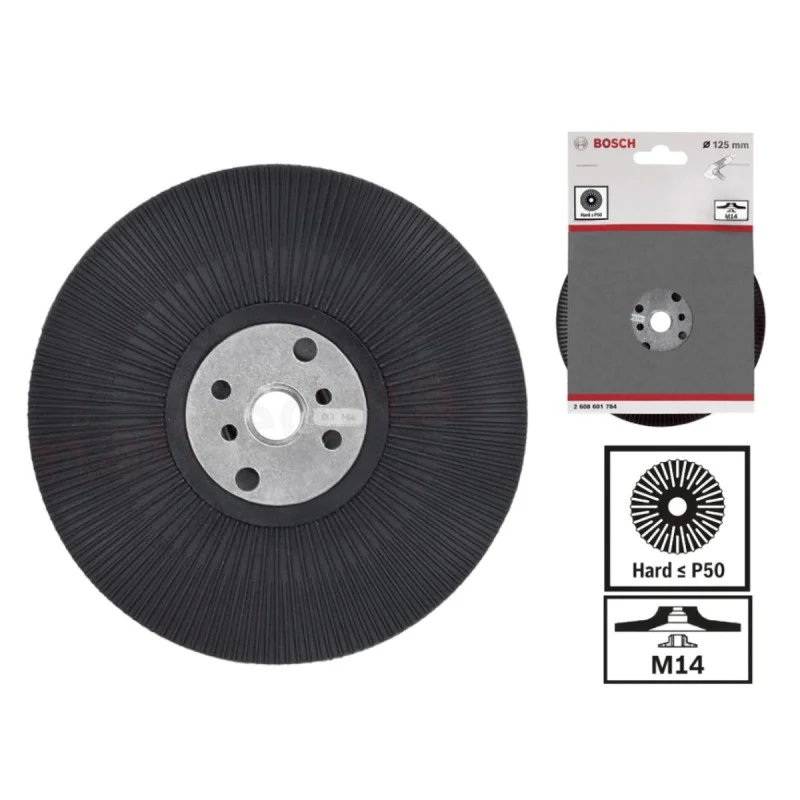 Rubber fibre disc for Bosch angle grinder 2608601784 (high hardness) P20, 125mm