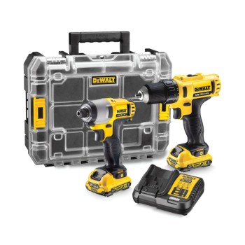 Комплект акумулаторни машини DeWalt DCK211NT, 12V винтоверт и импакт драйв