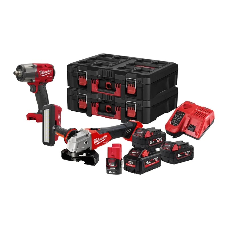 Milwaukee M18FPP3T2-554P M18 cordless machine set