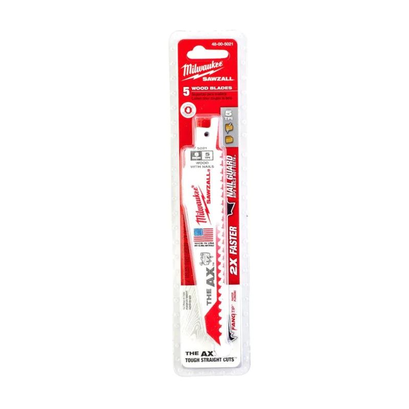 Milwaukee sabre saw blade for wood with nails 150 mm / THE AXE SAWZALL