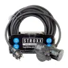 Extension cord 10 m with triple plug - H07RNF 3G1.5, IP44 STROXX