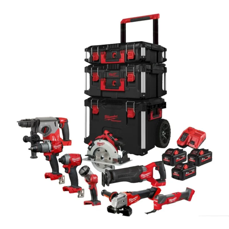 Cordless set of machines Milwaukee M18FPP8B-553P M18 Brushless