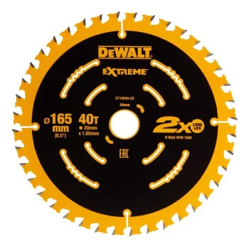 Диск за циркуляр ф 165mm x 20mm x 40T DeWalt DT10640-QZ Extreme