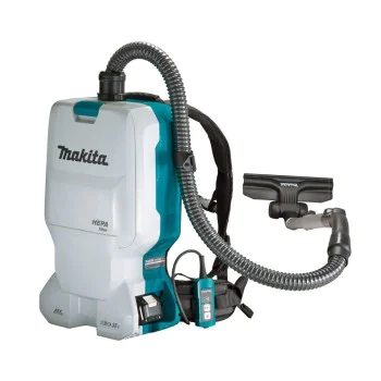 Cordless backpack vacuum cleaner Makita 18V, brushless motor, HEPA filter
