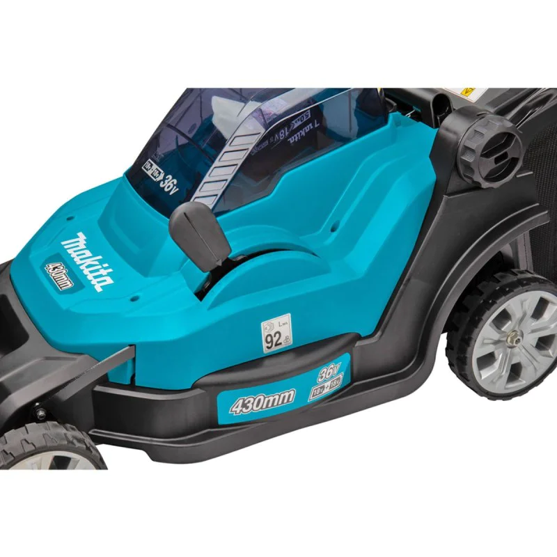 Cordless lawn mower Makita DLM432PT2 - 430 mm, 36 V, 575 m2