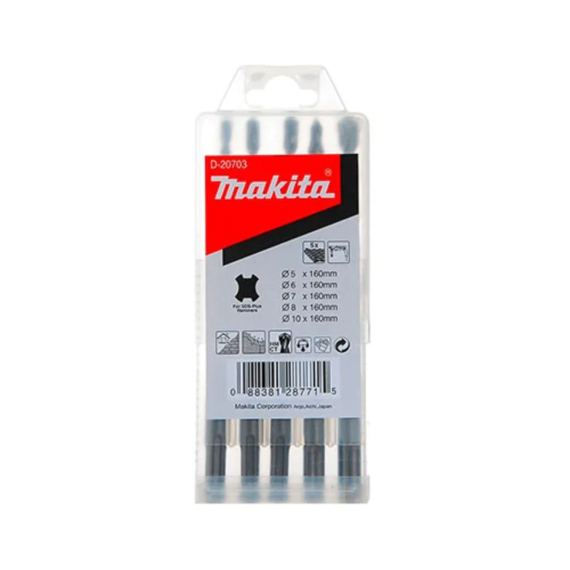Makita concrete drill set D-20703 / SDS-plus - 5 pieces