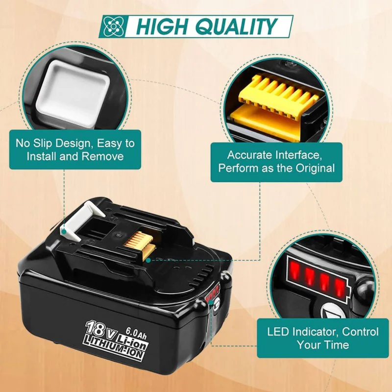 Cordless angle grinder Makita DGA506ZJ, 18 V, 125 mm, brushless