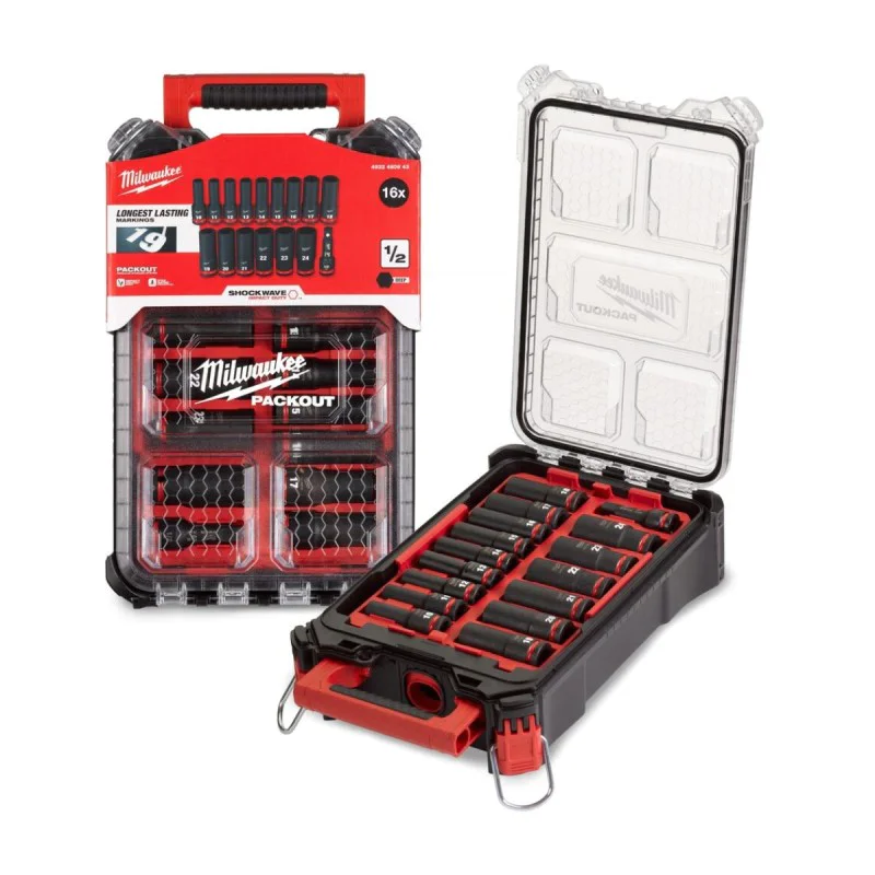 Milwaukee Impact Inserts in Organizer - 16 pieces 1/2