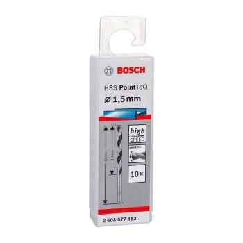 Metal drill bit f1.5mm Bosch 2608577183, HSS, PointTeQ