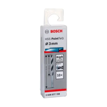 Metal drill bit f3.0mm Bosch 2608577198, HSS, PointTeQ