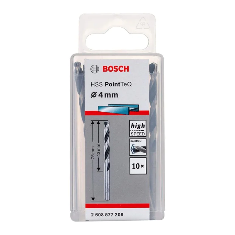 Metal drill bit f4.0mm Bosch 2608577208, HSS, PointTeQ