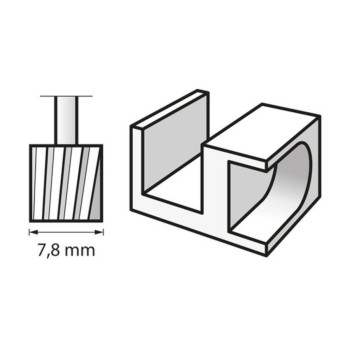 Високоскоростен фрезер - 7.8 мм - Dremel - 7.8 mm - цилиндрична форма