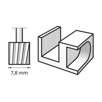 Високоскоростен фрезер - 7.8 мм - Dremel - 7.8 mm - цилиндрична форма