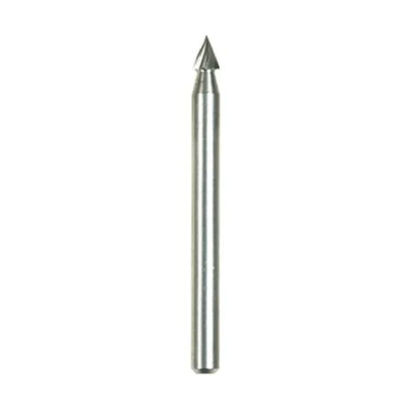 High-speed router - 3.2 mm - Dremel smallest head with triangular shape, shaping and creating V-shaped grooves e.g. wood