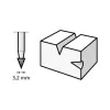 High-speed router - 3.2 mm - Dremel smallest head with triangular shape, shaping and creating V-shaped grooves e.g. wood