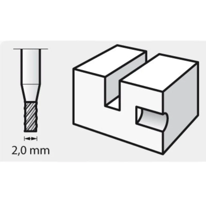High Speed Router 2.0 mm - Dremel - medium head with cylindrical shape