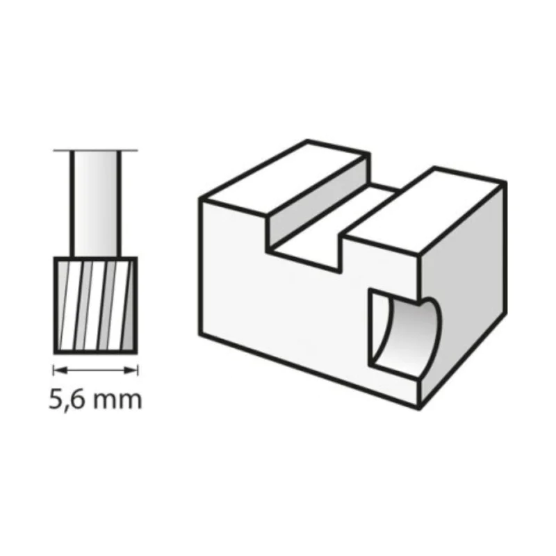 High Speed Router 5.6 mm - Dremel - medium head with cylindrical shape