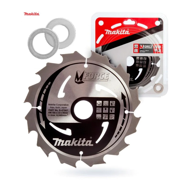 Makita B-07967 M Force 190mm x 30mm x 12T wood saw blade