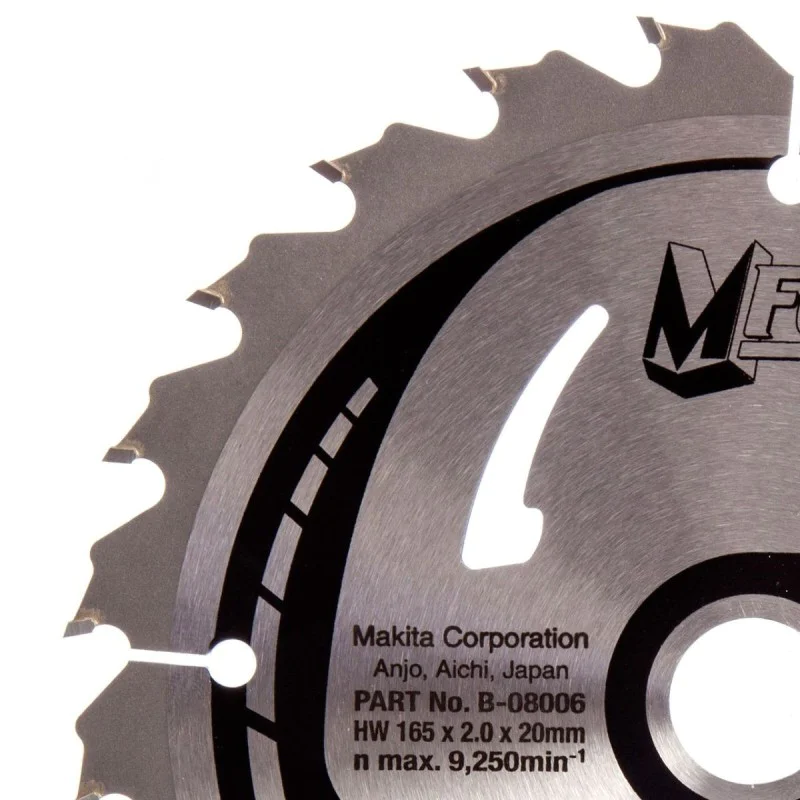 Makita wood saw blade ф 165x2.0x20, 24z