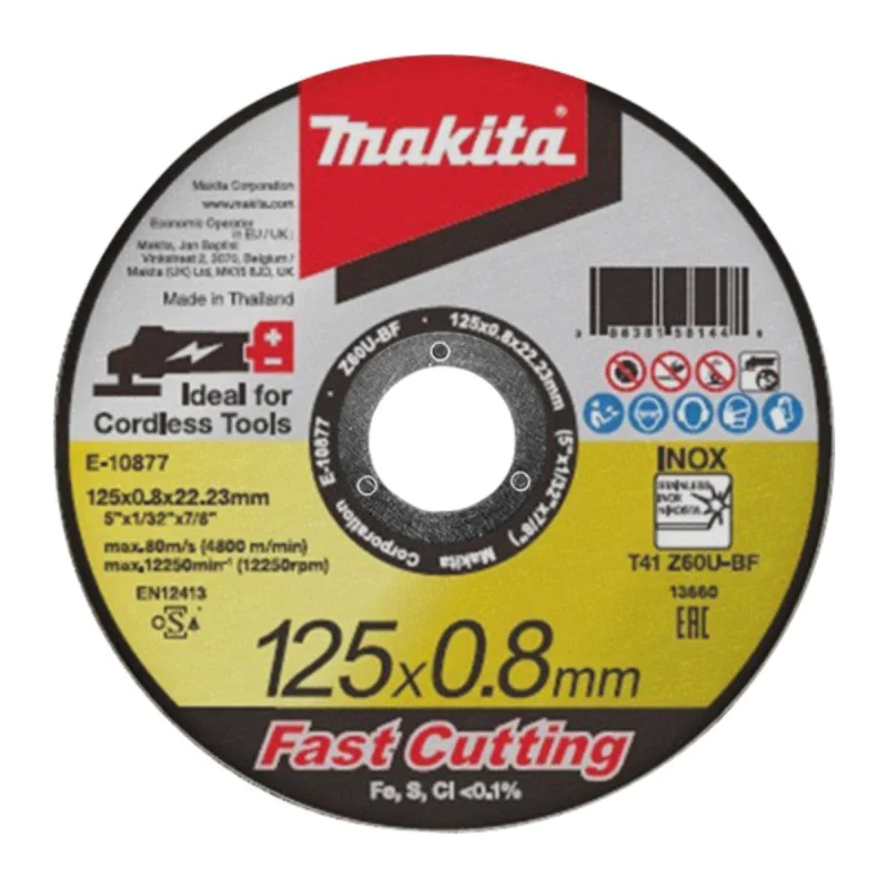 Makita metal disc 125x0.8x22.23mm Z60U, INOX
