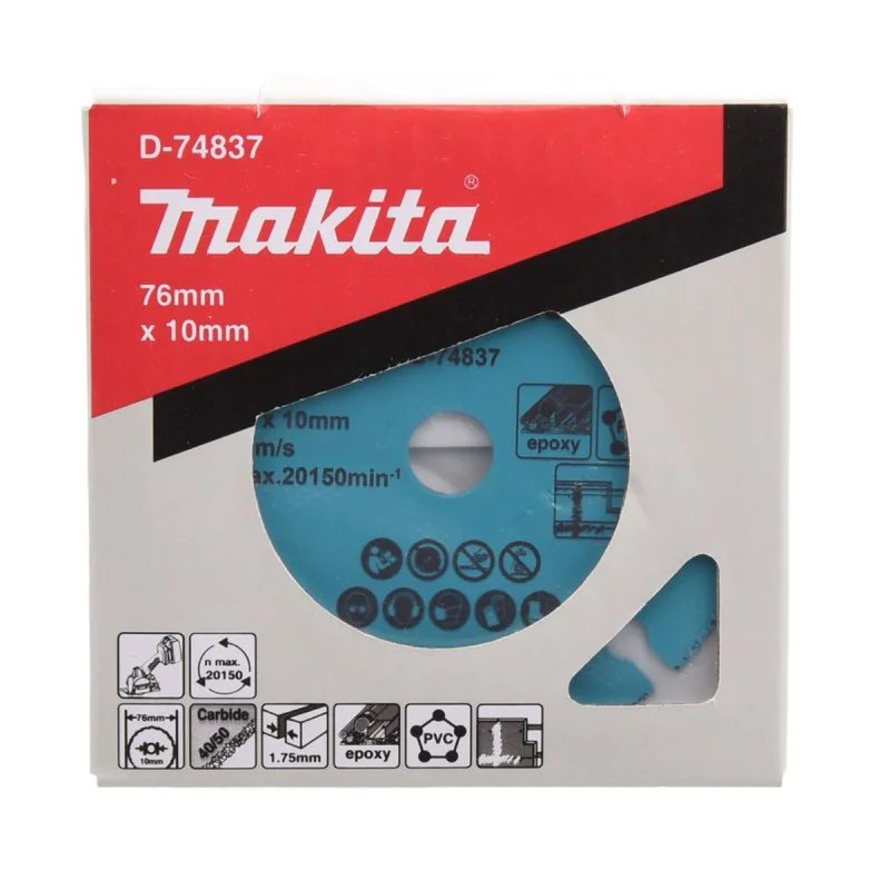 Carbide wood cutting disc 76 mm Makita D-74837