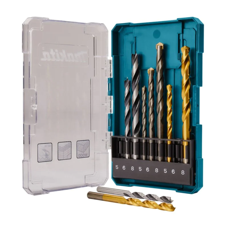 Makita wood, metal and concrete drill set D-71962 - 9pcs, 5-8mm