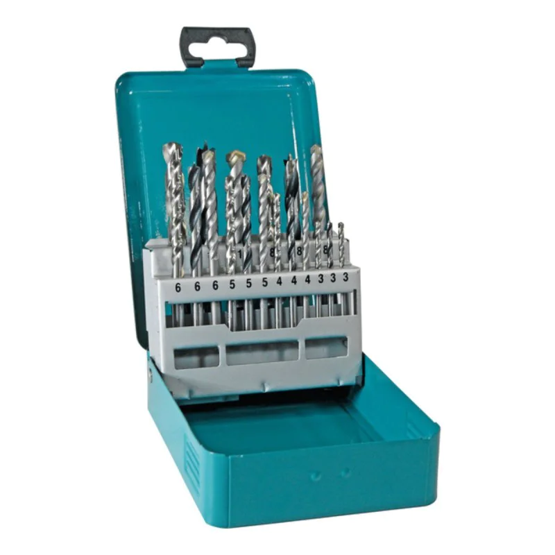 Set of drill bits for metal, wood and concrete Makita D-46202, 3-10mm, 18pcs