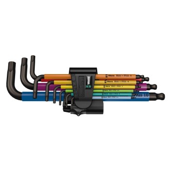 Wera 073593 Многоцветен шестограм, комплект - 9 части SPKL/9 SM N SB
