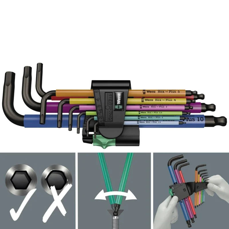 Wera 073593 Multicolour Allen Set - 9 pieces SPKL/9 SM N SB
