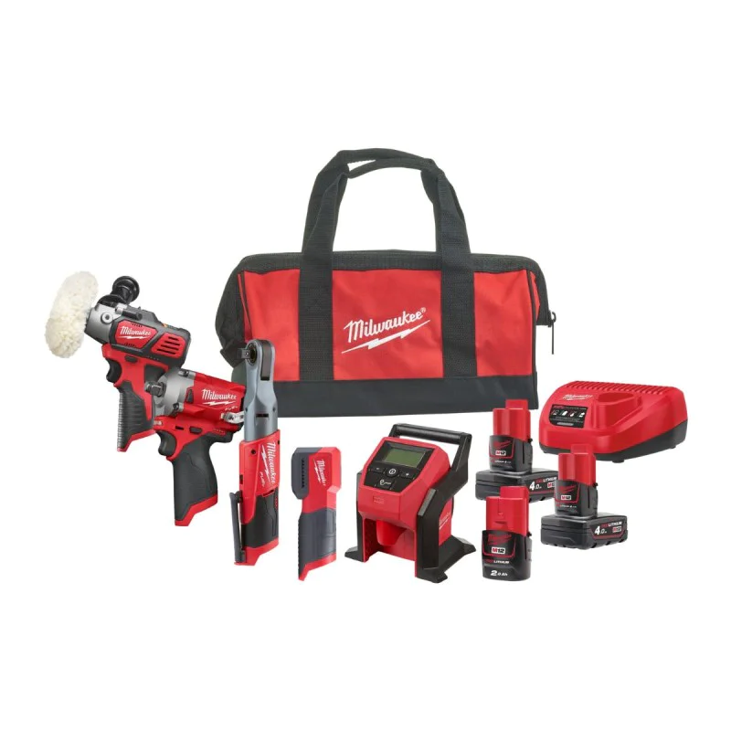 Cordless MILWAUKEE M12FPP5A-423B machine set