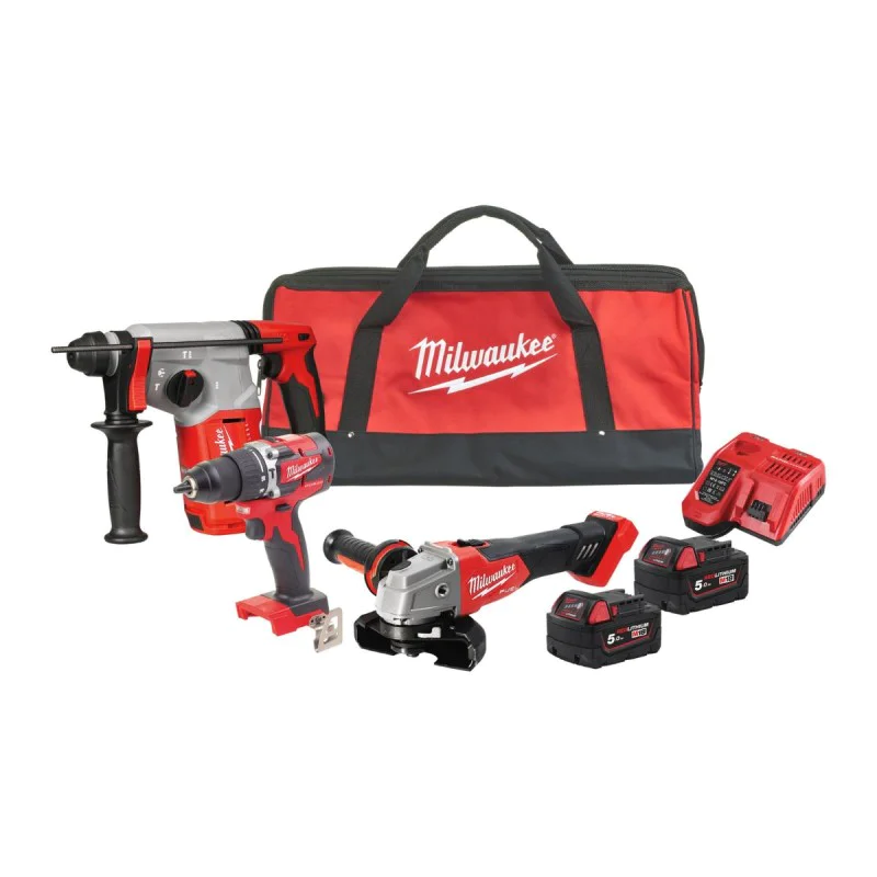 Cordless MILWAUKEE M18 FPP3Q-502B machine set