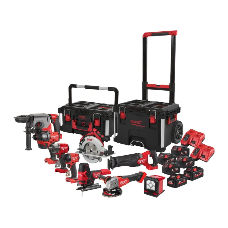 Cordless MILWAUKEE M18FPP9A-555T machine set