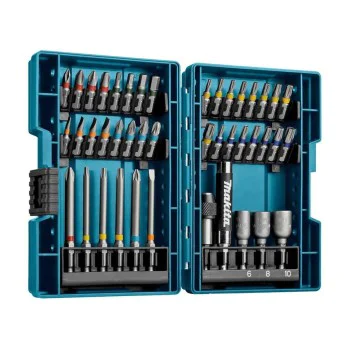 Битове - комплект с магнитен държач Makita B-55697, 43 бр, 1/4"