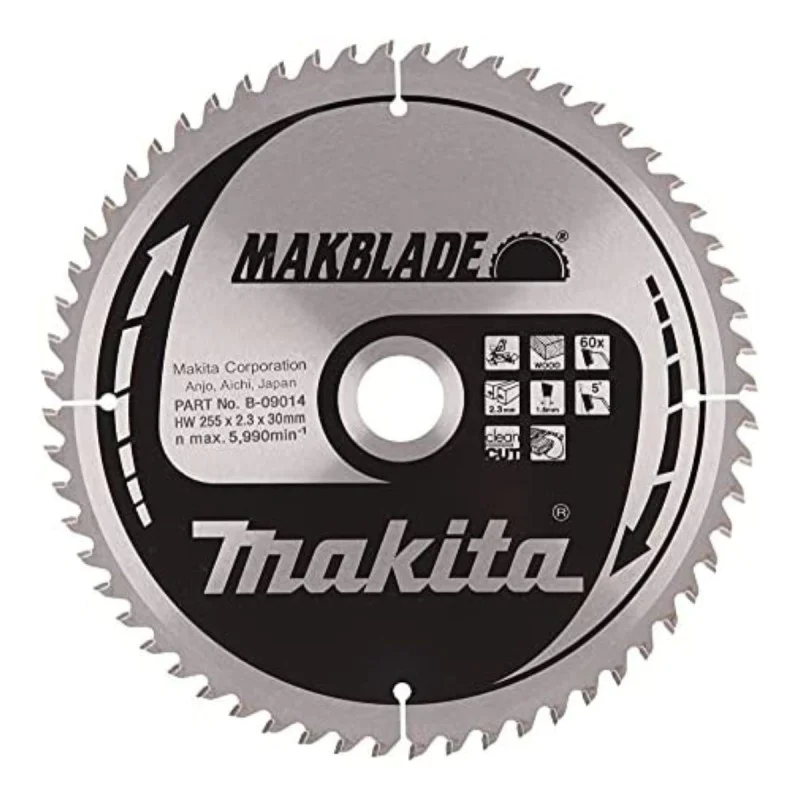 Makita wood saw blade B-09014, TCT, 255mm x 30mm x 60