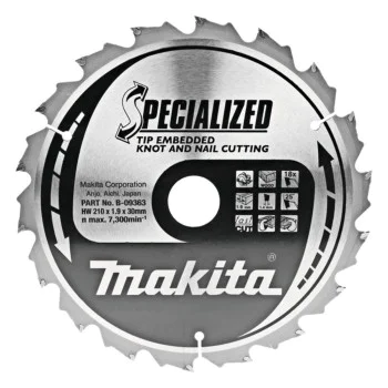 Циркулярен диск за дърво Makita B-09363, TCT, 210мм x 30мм x 18
