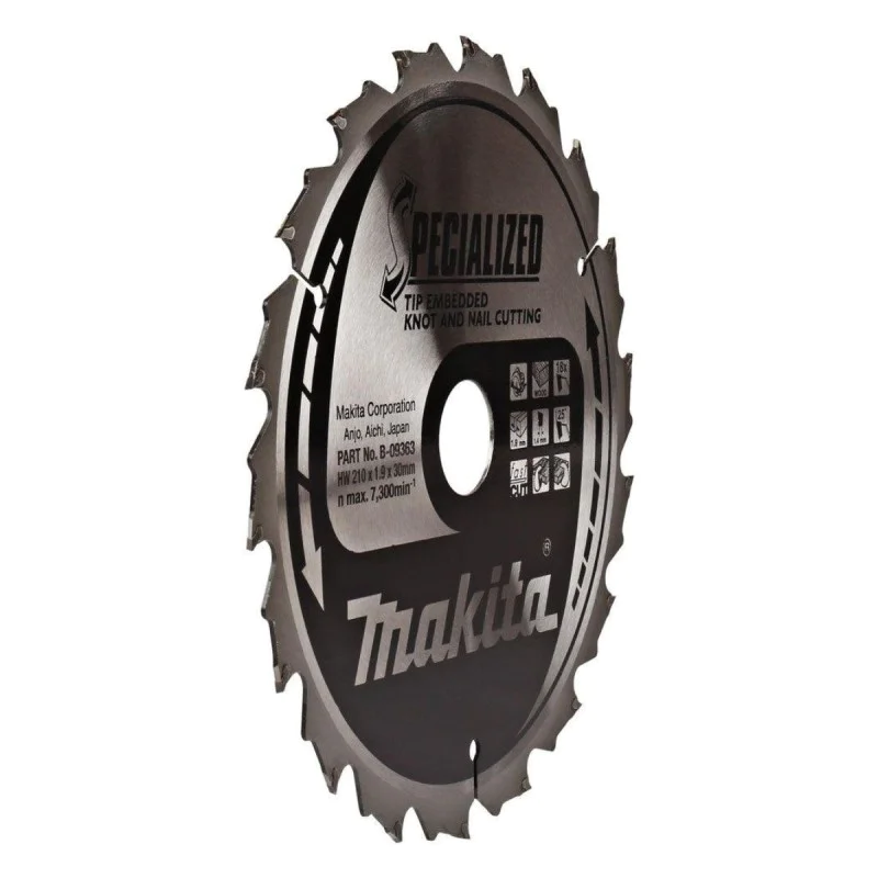 Makita wood saw blade B-09363, TCT, 210mm x 30mm x 18