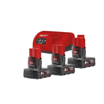 Комплект батерии и зарядно устройство Milwaukee M12 NRG-603, 6.0Ah