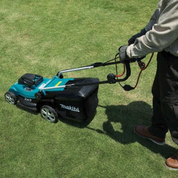 Косачка електрическа Makita ELM3320, 1.2 kW, 330 мм, колесна с кош