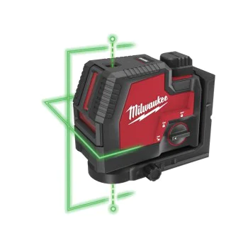 Лазерен линеен нивелир Milwaukee L4CLLP-301C, USB, 3.0Ah, точков, зелен