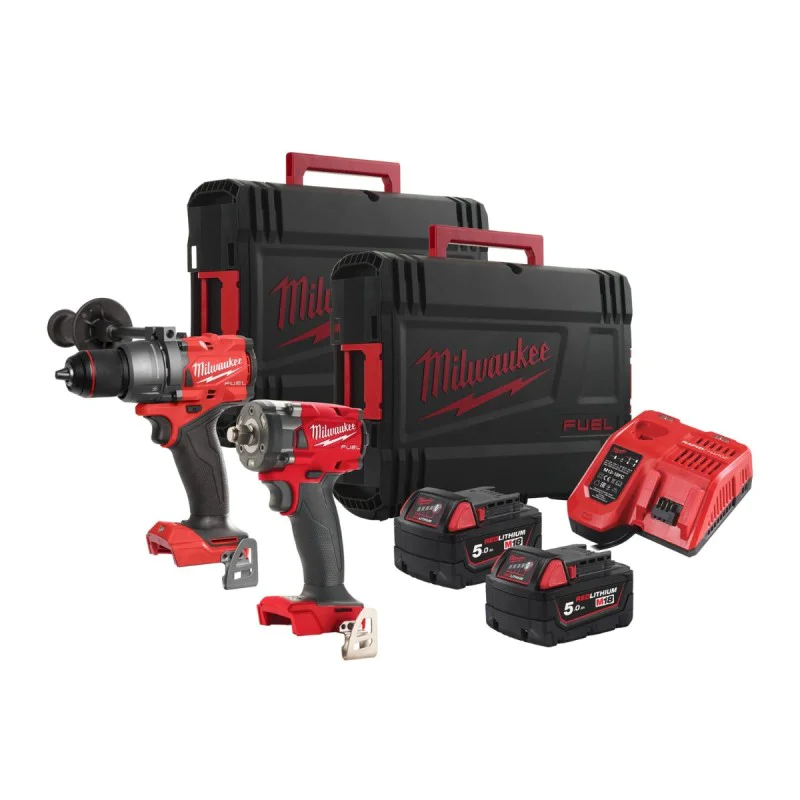 Milwaukee M18FPP2B3-502X M18FPD3, M18FIW2F12 screwdriver and wrench set