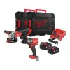 Milwaukee Angle grinder and screwdriver set M18FPP2E3-502X M18FPD3, M18FSAG125X