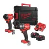 Milwaukee M18FPP2A3-502X M18FPD3, M18FID3 screwdriver and impact driver set